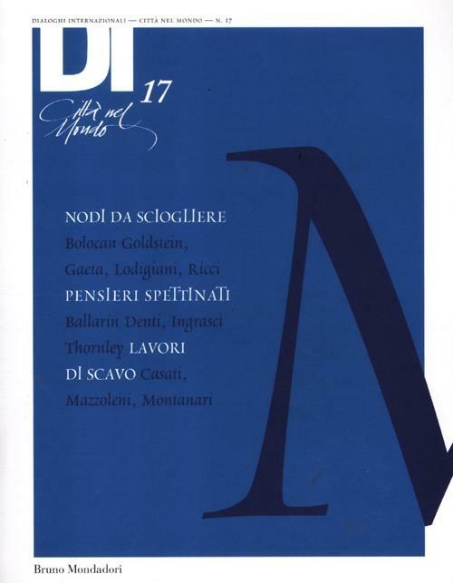 Dialoghi internazionali. Città nel mondo. Vol. 17 - copertina