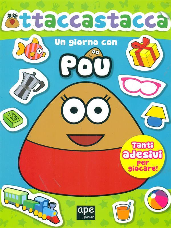 Un giorno con Pou. Attaccastacca. Con adesivi. Ediz. illustrata
