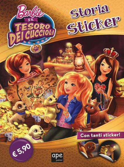 Barbie e il tesoro dei cuccioli. Storia sticker. Con adesivi - copertina