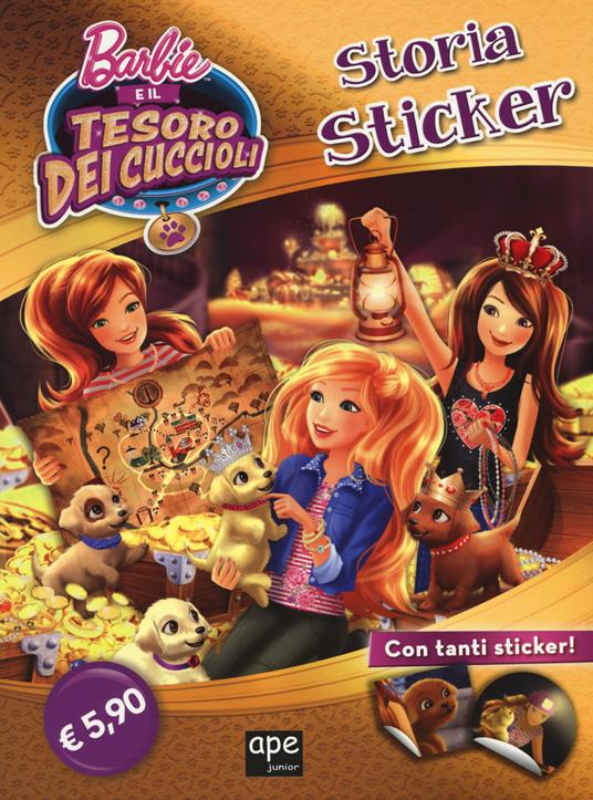 Barbie e il tesoro dei cuccioli. Storia sticker. Con adesivi - copertina