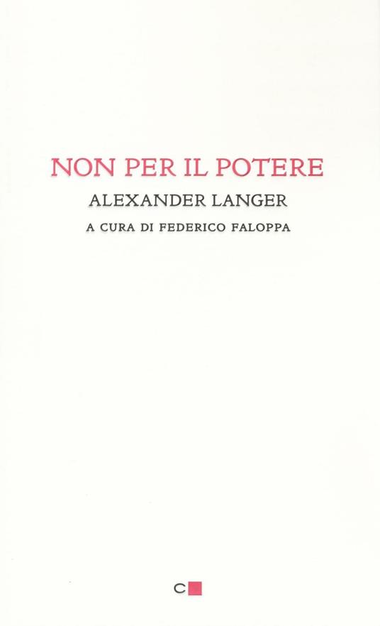 Non per il potere - Alexander Langer - copertina