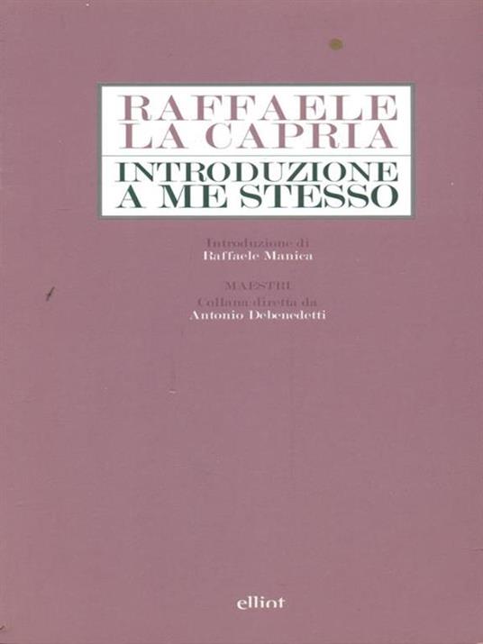 Introduzione a me stesso - Raffaele La Capria - copertina