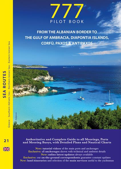 777 from the albanian border to the Gulf of Ambracia, Diapontia Islands, Corfù, Paxos & Antipaxos - Dario Silvestro,Marco Sbrizzi,Piero Magnabosco - copertina