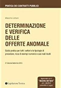 Determinazione e verifica delle offerte anomale - Massimo Urbani - copertina