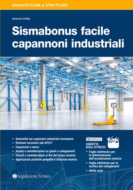 Sismabonus facile capannoni industriali - Antonio Cirillo - copertina