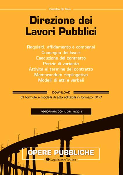 Direzione dei lavori pubblici - Pantaleo De Finis - copertina