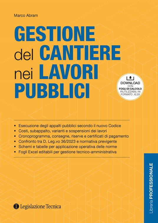 Gestione del cantiere nei lavori pubblici - Marco Abram - copertina