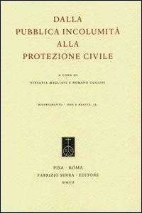 Dalla pubblica incolumità alla protezione civile - copertina