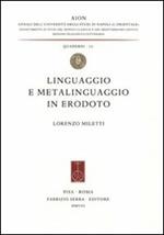 Linguaggio e metalinguaggio in Erodoto