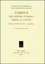 Corpus dei papiri storici greci e latini. Parte B. Storici latini. Vol. 2: Adespota.