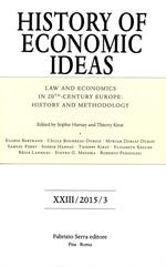 Law and economics in 20th century Europe. History and methodology