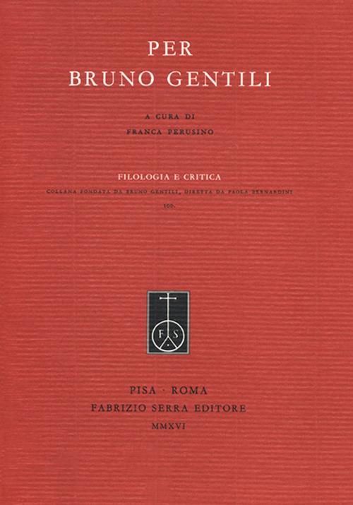 Per Bruno Gentili - copertina