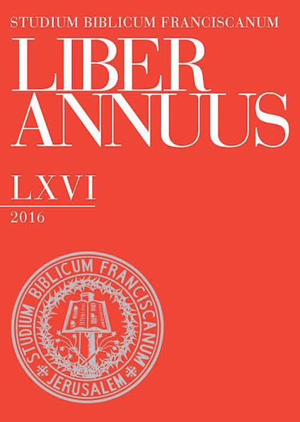 Liber annuus 2016. Ediz. multilingue - copertina