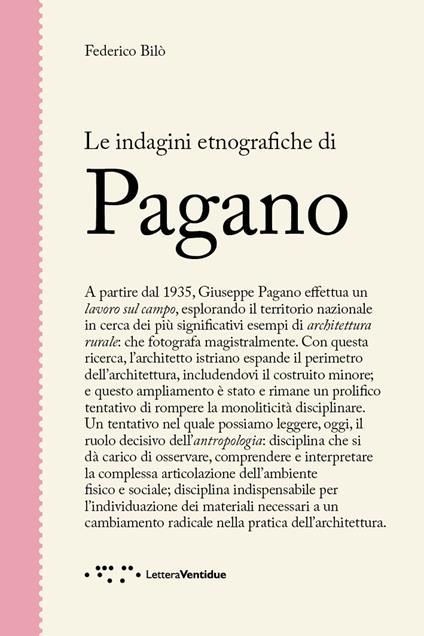 Le indagini etnografiche di Pagano - Federico Bilò - copertina