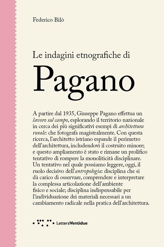 Le indagini etnografiche di Pagano - Federico Bilò - copertina