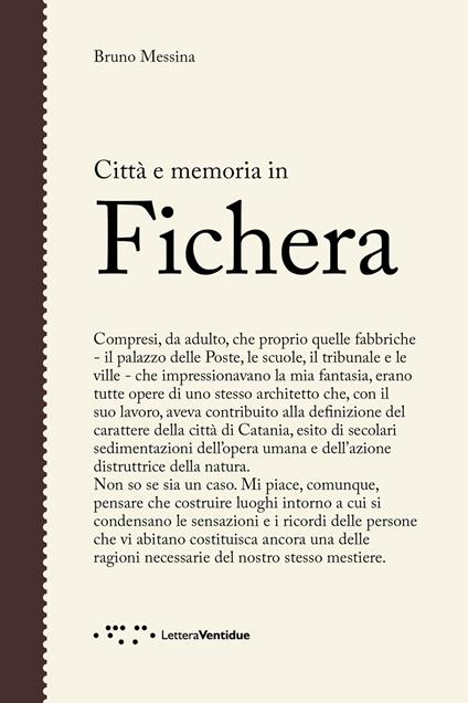 Città e memoria in Fichera - Bruno Messina - copertina