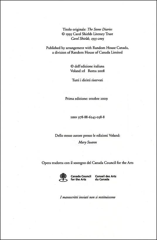 Diari di pietra - Carol Shields - 2