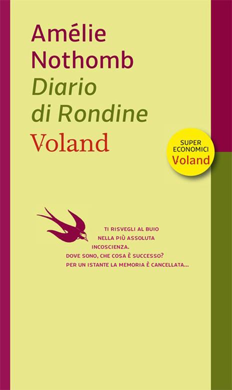 Diario di rondine - Amélie Nothomb - copertina
