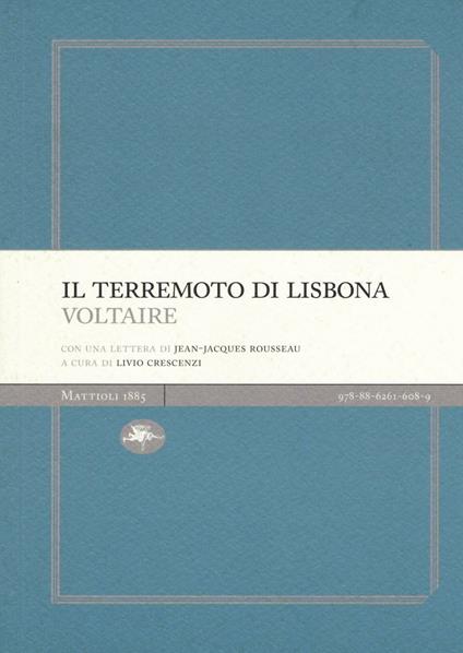 Il terremoto di Lisbona - Voltaire - copertina