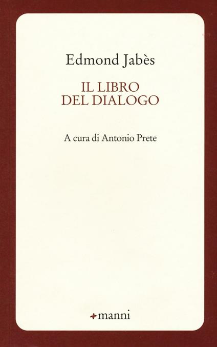 Il libro del dialogo - Edmond Jabès - copertina