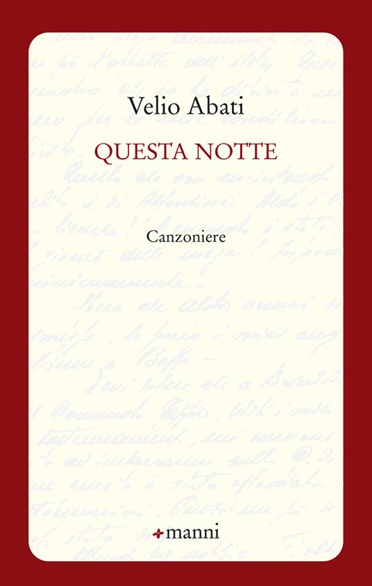 Questa notte. Canzoniere - Velio Abati - copertina
