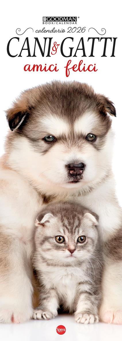 Calendario Cani & Gatti Amici Felici 2026