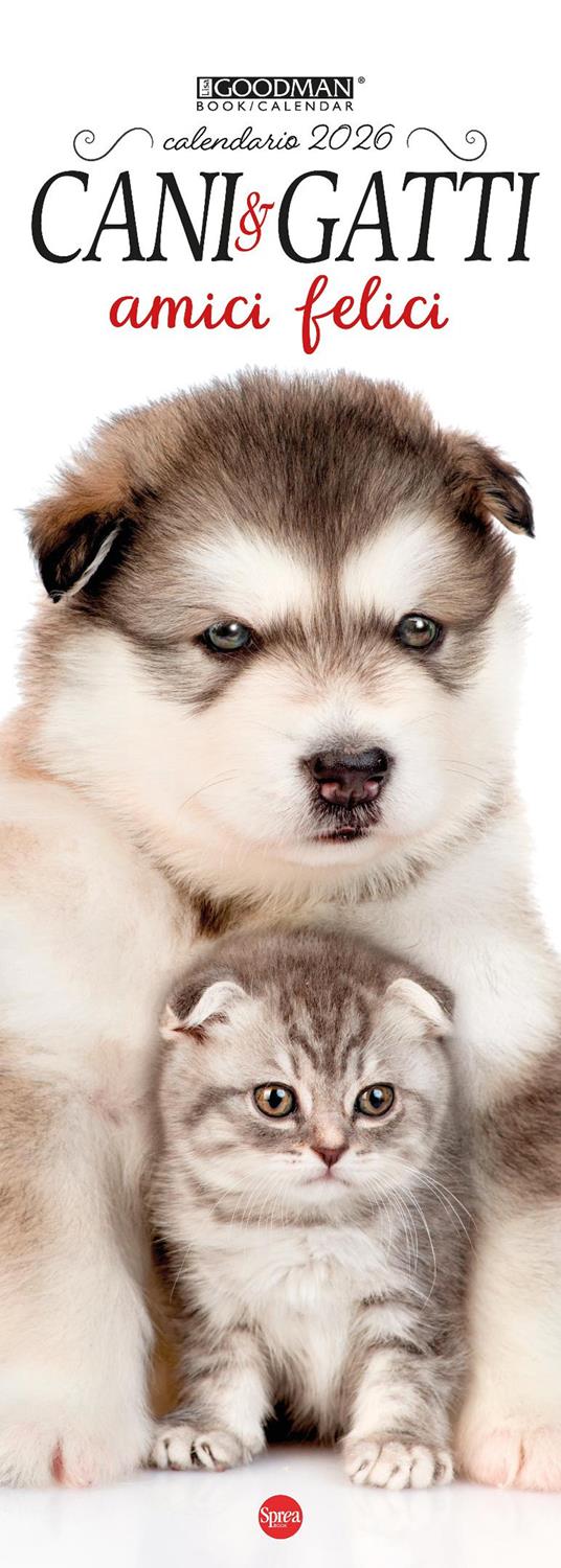Calendario Cani & Gatti Amici Felici 2026
