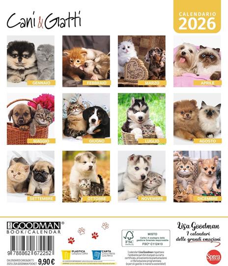 Calendario Cani & Gatti 2026 Pocket - 2