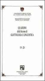 Quaderni della sezione di glottologia e linguistica. Università degli studi di Chieti «G. D'Annunzio»
