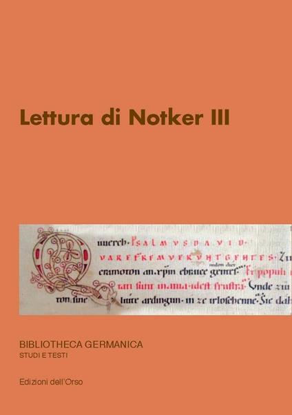 Lettura di Notker III. Ediz. multilingue - copertina