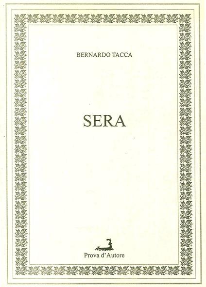 Sera - Bernardo Tacca - copertina