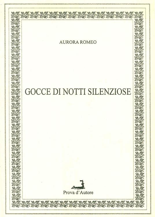 Gocce di notti silenziose - Aurora Romeo - copertina