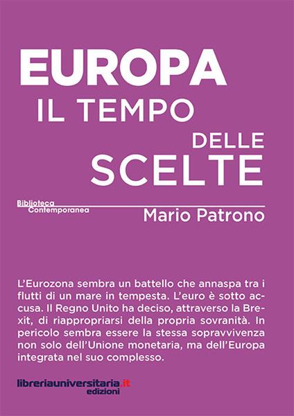 Europa. Il tempo delle scelte - Mario Patrono - copertina