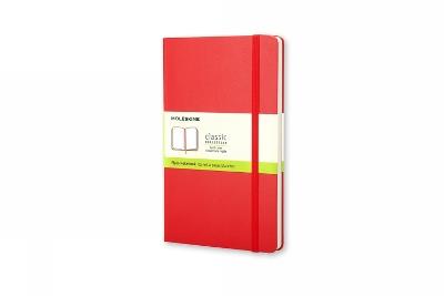 Taccuino Moleskine large a pagine bianche copertina rigida rosso. Scarlet Red