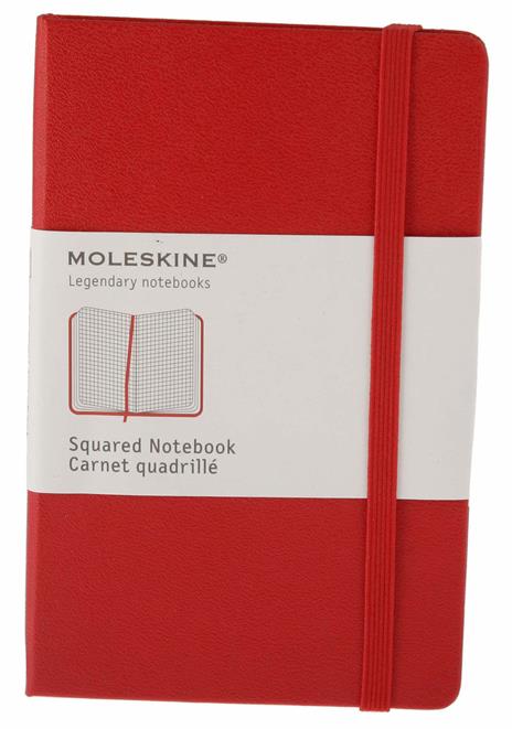 Taccuino Moleskine pocket a quadretti copertina rigida rosso. Scarlet Red - 7