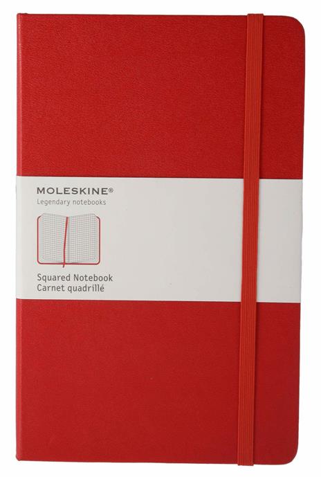 Taccuino Moleskine large a quadretti copertina rigida rosso. Scarlet Red - 6