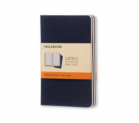 Quaderno Cahier Moleskine pocket a righe. Set da 3