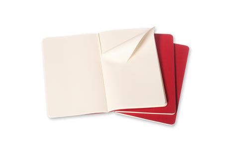 Quaderno Cahier Journal Moleskine large a pagine bianche rosso. Cranberry Red. Set da 3 - 2