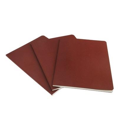 Quaderno Cahier Journal Moleskine XL a pagine bianche rosso. Cranberry Red. Set da 3 - 4
