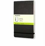 Taccuino reporter Moleskine pocket a pagine bianche copertina morbida nero. Black