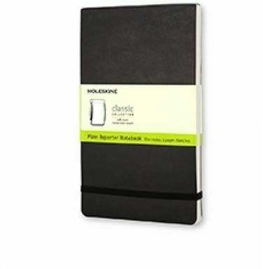 Taccuino reporter Moleskine pocket a pagine bianche copertina morbida nero. Black