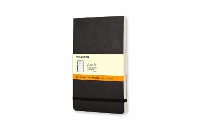 Taccuino reporter Moleskine pocket a righe copertina morbida nero. Black