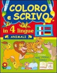 Coloro e scrivo in quattro lingue. Animali - copertina