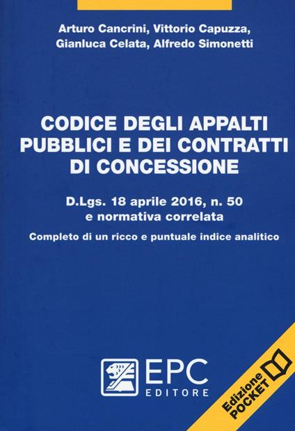 Codice degli appalti pubblici e dei contratti di concessione. Ediz. pocket - copertina