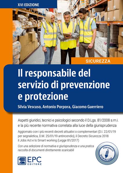 Il responsabile del servizio di prevenzione e protezione. Con Contenuto digitale per download - Giacomo Guerriero,Antonio Porpora,Silvia Vescuso - copertina