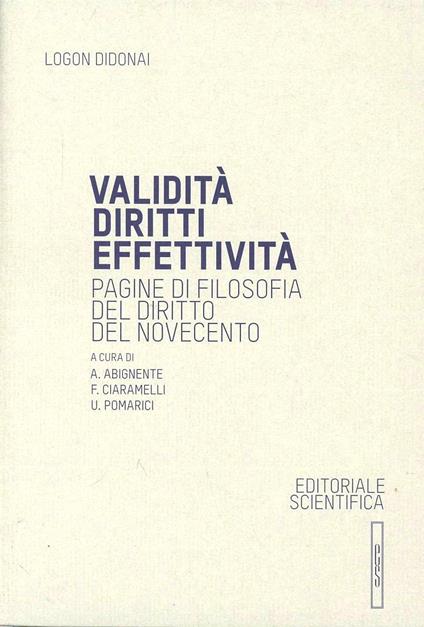 Validità diritti effettività. Pagine di filosofia del diritto del Novecento - copertina