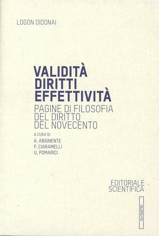 Validità diritti effettività. Pagine di filosofia del diritto del Novecento - copertina