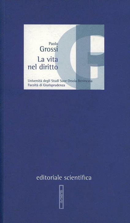 La vita nel diritto - Paolo Grossi - copertina
