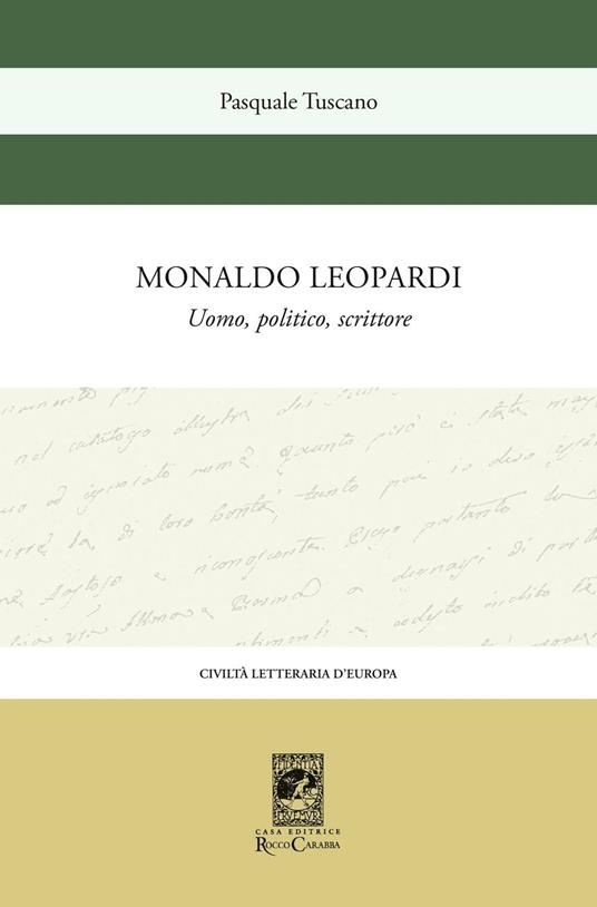 Monaldo Leopardi. Uomo, politico, scrittore - Pasquale Tuscano - copertina