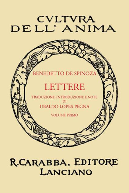 Lettere  (rist. anast. 1938). Vol. 1 - Baruch Spinoza - copertina